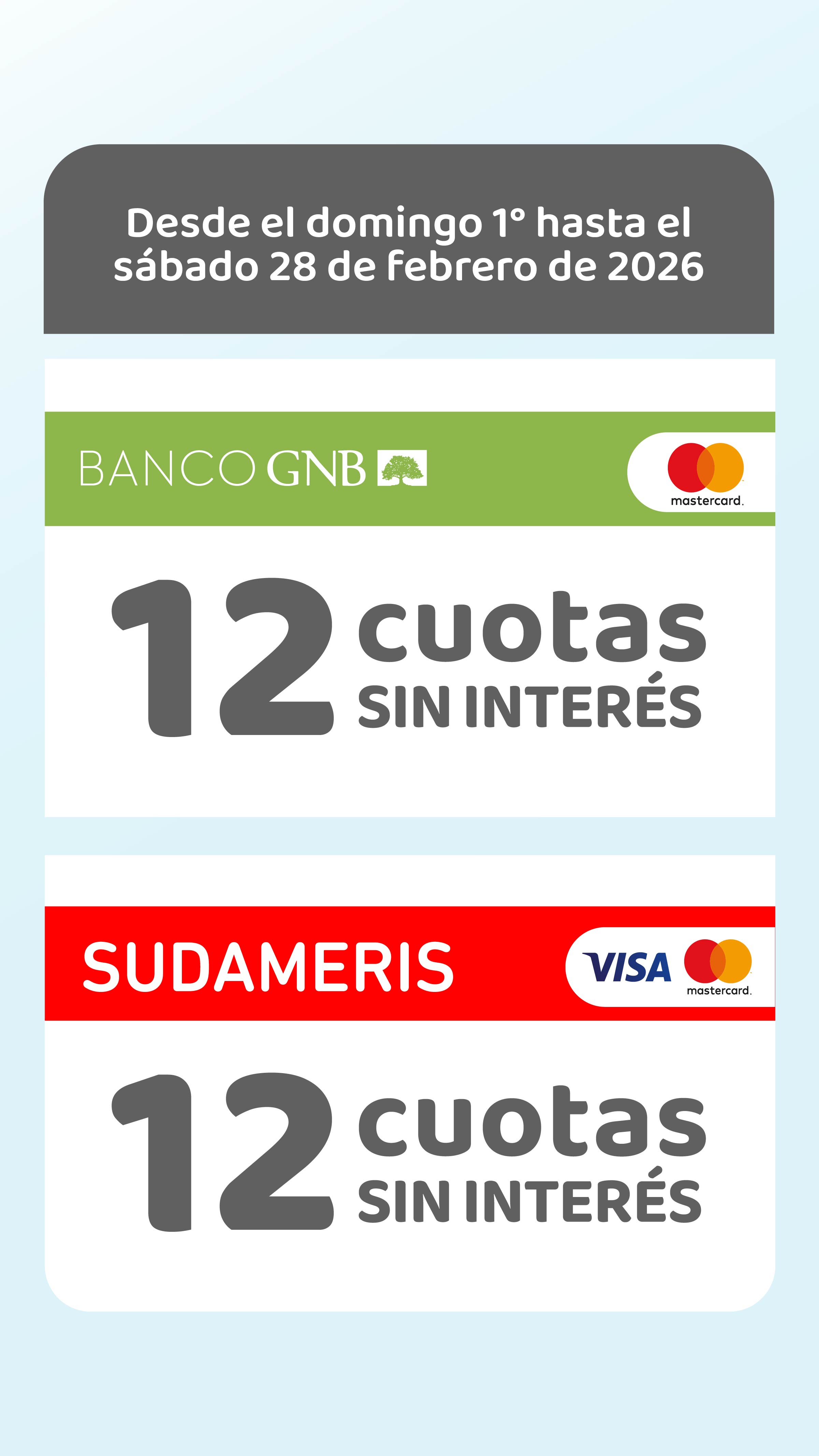 Promociones vigentes 